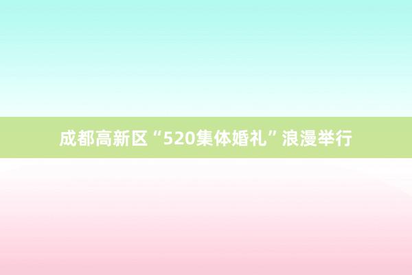 成都高新区“520集体婚礼”浪漫举行